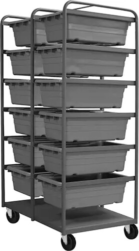 Double Sided Steel Mobile Tub Rack #TQ0FM027000