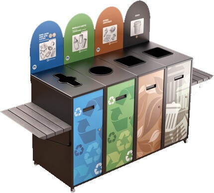 MULTIPLUS 4-Stream Recycling Station with Shelve 87L #NIMU874TNOI