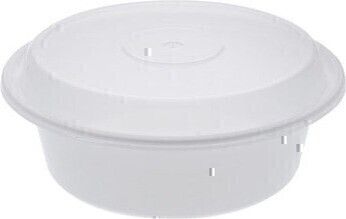 Round Recyclable and Reusable Plastic Container with Lid #EC450552200