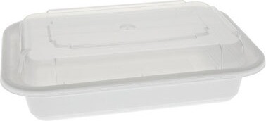 Rectangular Recyclable and Reusable Plastic Container with Lid #EC450552400