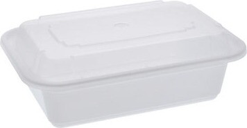Rectangular Recyclable and Reusable Plastic Container with Lid #EC450552600