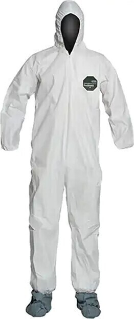 Proshield 50 Protection White Microporous Coverall with Boots #TQSFQ748000