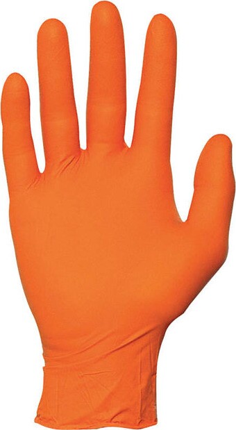 Orange Nitrile Gloves 7 Mils Powder Free #CV2270NIT00