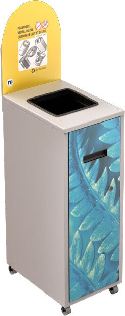 MULTIPLUS Recycling Station with Lid 120L #NIMU120P2PVMBLA