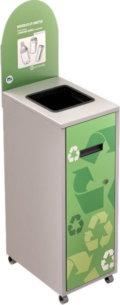 MULTIPLUS Station de recyclage avec couvercle 120L #NIMU120P4COBLA