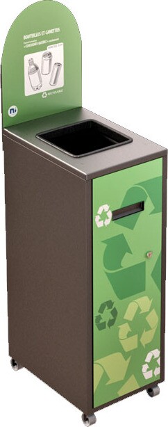 MULTIPLUS Station de recyclage avec couvercle 120L #NIMU120P4COGRI