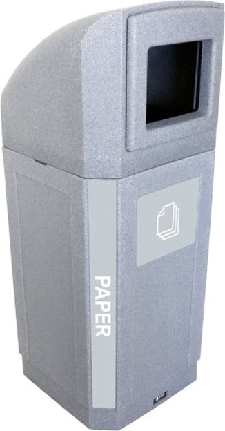 OCTO Poubelle extérieure pour le recyclage du papier 32 gal #BU104444000