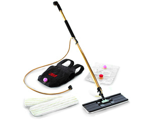 3M Floor Finish applicator system will help reduce labor cost and finish usage, while being easy to use at the same time. In the same product range, there’s also reusable pouches where to put the floor finish, a fill station, and a bag pack. With 3M, we guarantee you’ll be all equipped!