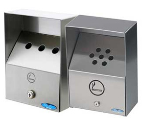 Frost ashtrays are generally made of stainless steel, with or without liner. Depending on the type of model, some will have to be wall mounted while others will stand still with their weighted bases. The ashtrays are also convenient for specific places and some are used in less frequented areas while others are perfect to use in front of buildings.